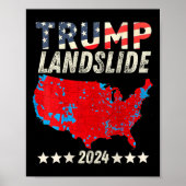 Poster Trump Landslide 2024 Carte électorale Trump Winner (Devant)