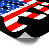 Poster Trump, le drapeau américain (Coin)