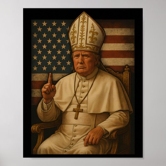 Poster Trump, le pape républicain de l'Eglise du Vatican (Devant)