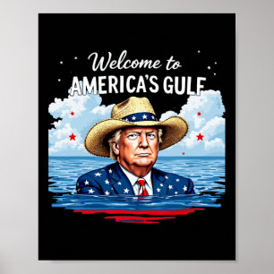 Poster Trump, le président américain du Mexique du Golfe