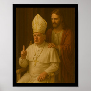 Poster Trump, le président Trump de Jésus, veut être le