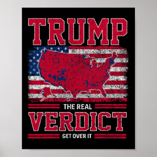 Poster Trump Le Véritable Verdict Remettez-Le Drapeau Amé