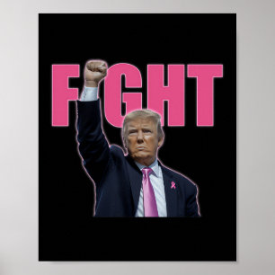 Poster Trump Lutte Contre Le Cancer Du Sein Sensibilisati