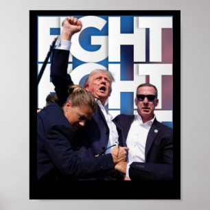 Poster Trump lutte contre Trump pour l'Amérique et pour l