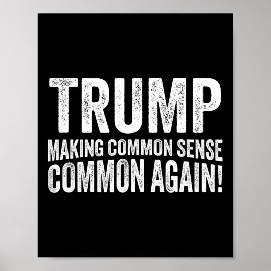 Poster Trump Making Common Sense Common Again! (Devant)