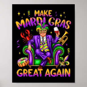 Poster Trump Mardi Gras Costume amusant Rendre Mardi Gras