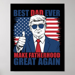 Poster Trump Meilleur Papa de la Fête des Pères Pour Touj