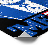 Poster Trump Merica Trump 4 juillet le drapeau américain (Coin)