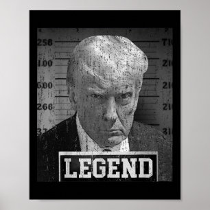 Poster Trump Mugshot Drôle de Donald Trump Légende