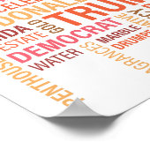 Poster Trump multicolore Donald Politicien (Coin)