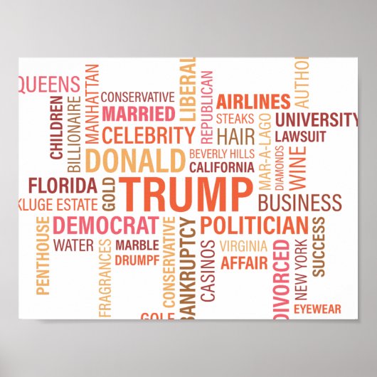 Poster Trump multicolore Donald Politicien (Devant)