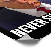 Poster Trump Mushot Ne jamais abandonner les hommes femme (Coin)