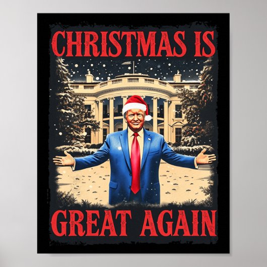 Poster Trump Noël est super encore une fois, le pyjama de (Devant)