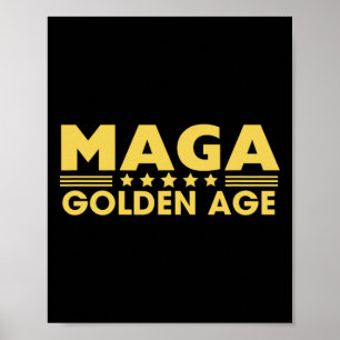 Poster Trump Nouvel âge d'or Mega Électorale gagnante Ina