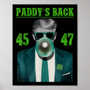 Poster Trump Paddys Back Design - Drôle Trump St