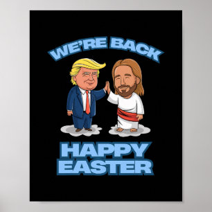 Poster Trump Pâques Jésus Trump Nous sommes Ck Drôle Pâqu