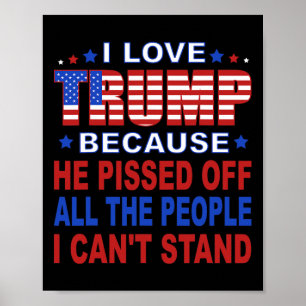 Poster Trump parce qu'il fait fuir les gens que je ne peu
