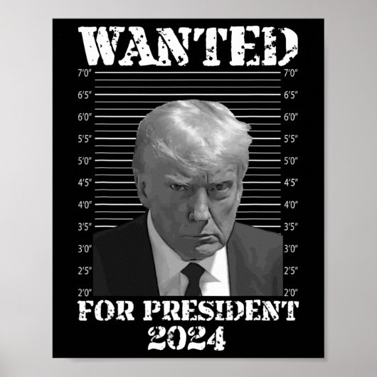 Poster Trump Pas Coupable Mug Tiré Recherché 2024 Pour Le (Devant)