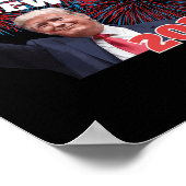 Poster Trump patriotique Bonne année 2025 Parti conservat (Coin)
