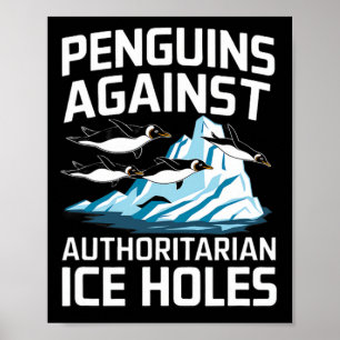 Poster Trump Penguins contre les trous de glace autoritai