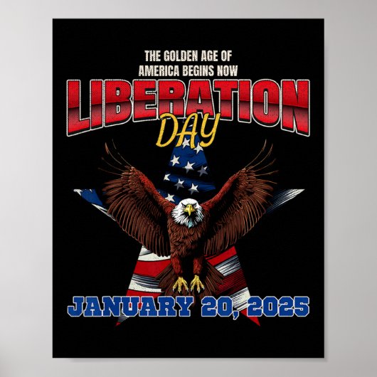 Poster Trump Potus 47e déclare le 125e jour de libération (Devant)
