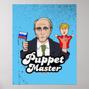 Poster Trump Puppet Master - Vladimir Poutine