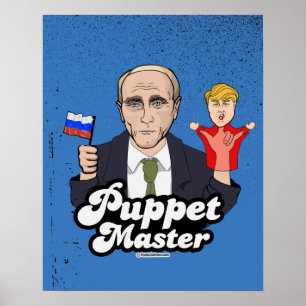 Poster Trump Puppet Master - Vladimir Poutine