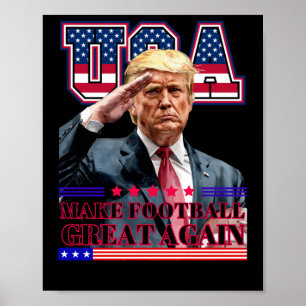 Poster Trump rend le football américain plus grand 1