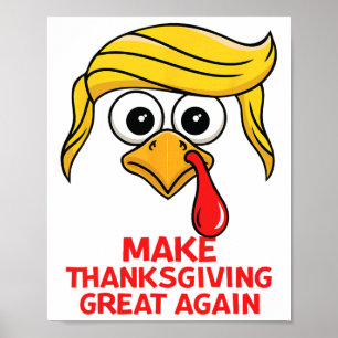 Poster Trump Rendre sa grandeur à Thanksgiving Turquie D