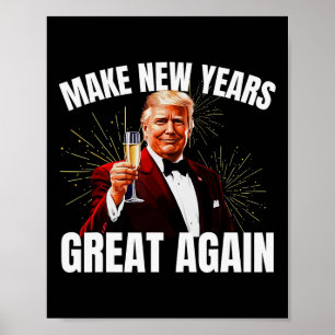 Poster Trump Rendre sa grandeur au Nouvel An Joyeux au No