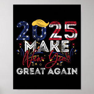 Poster Trump Rendre sa grandeur au Nouvel An Joyeux au No