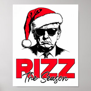 Poster Trump Rizz La Saison Drôle Trump 2024 Xmas Pink S