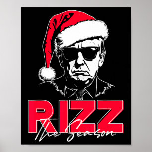 Poster Trump Rizz La Saison Noël Drôle Donald Trump