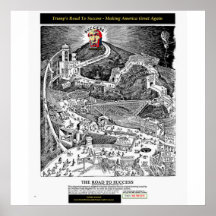 Poster Trump Road To Success - Making America Grea