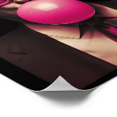 Poster Trump rose Bubblegum drôle (Coin)