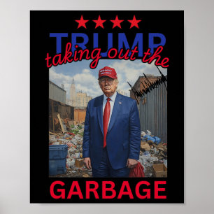 Poster Trump Sortir Le Garbyge 2024 Drôle Trump