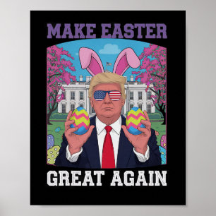 Poster Trump souhaite joyeusement Pâques - Faire de la Gr