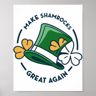 Poster Trump St. Patrick’s Day - Rendre les trèfles génia