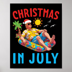 Poster Trump sur un flotteur de piscine gonflable Joyeux