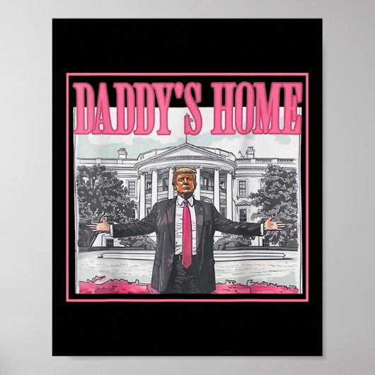 Poster Trump tient la main devant la maison de White Dadd (Devant)