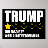 Poster Trump - Too Fascisty Would Not Recommend (Devant)