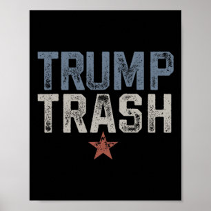 Poster Trump Trash 2024 Grunge Vintage Garbyge Pour Trump