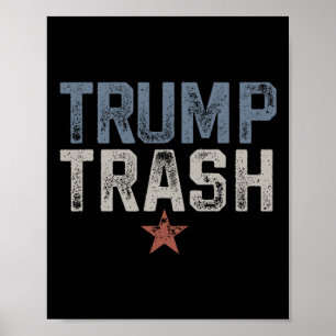 Poster Trump Trash 2024 Retro Perdu Vintage Garbyge