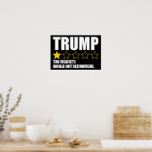 Poster Trump - Trop Fasciste. Je ne recommande pas (Cuisine)