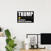 Poster Trump - Trop Fasciste. Je ne recommande pas (Bureau à domicile)