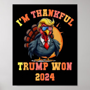 Poster Trump Turquie Mème drôle Je suis heureux que Trump