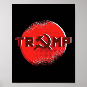 Poster Trump Urss Marteau Et Faucille Communiste Russe Âg