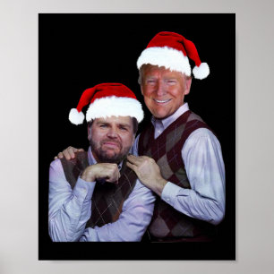 Poster Trump Vance 2024 Brothers Père Noël Funny Trump Va