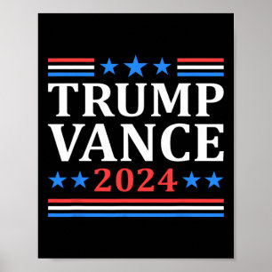Poster Trump Vance 2024 Pour Le Pat Électoral Du Présiden