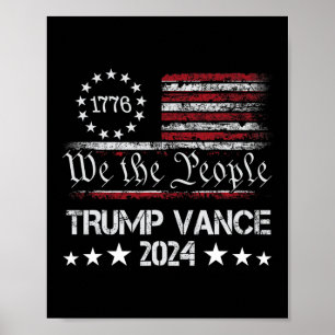 Poster Trump Vance 2024 Président Trump Supporter Re-elec